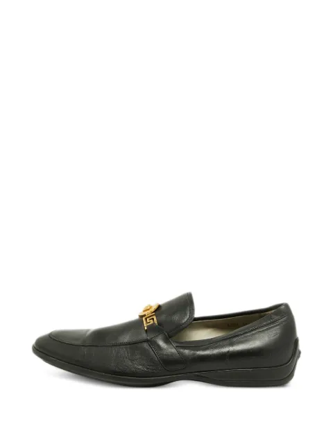 Versace Pre-Owned Medusa-buckle leather loafers Black 1343028