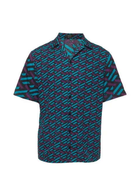 Versace Pre-Owned La Greca print shirt Black 1342361