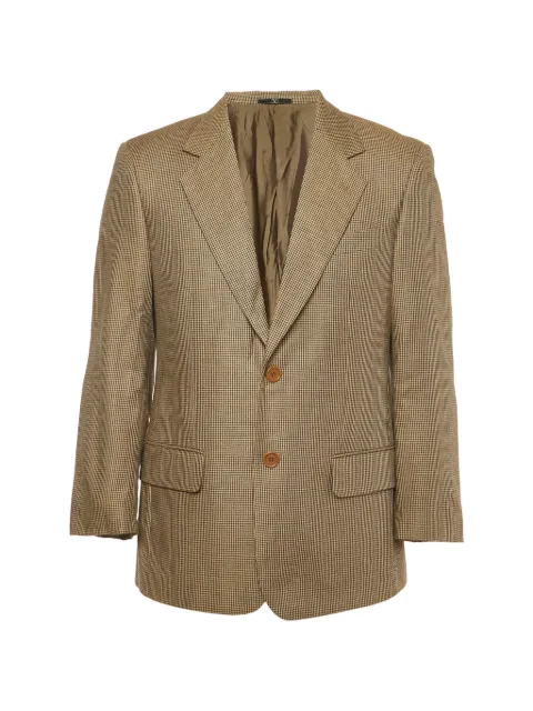 Valentino Garavani Pre-Owned houndstooth single-breasted blazer Neutrals 1327536