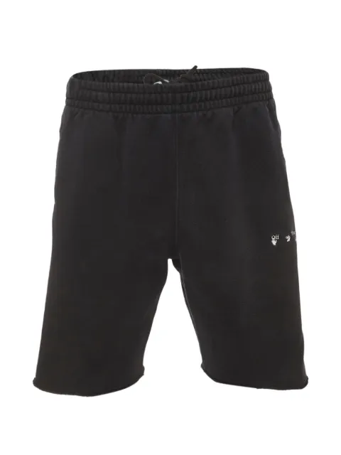 Off-White Pre-Owned logo-embroidered shorts Black 1330832