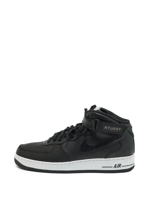 Nike Vintage x Stussy Air Force 1 lace-up leather sneakers Black 1334181