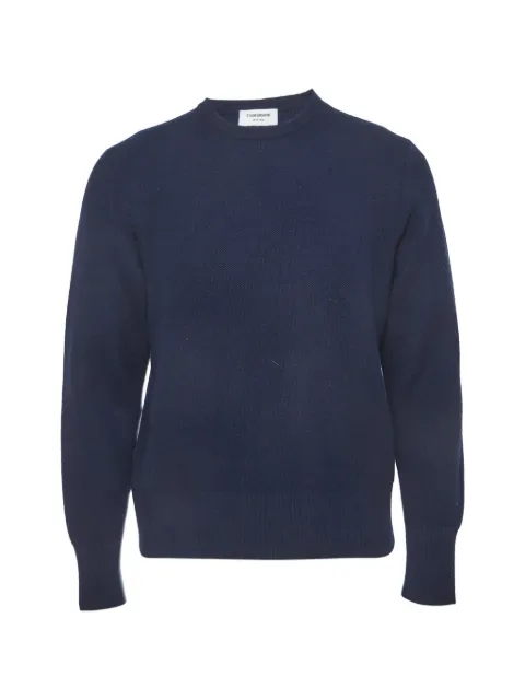 Thom Browne back-stripe crewneck sweater Blue 1309842