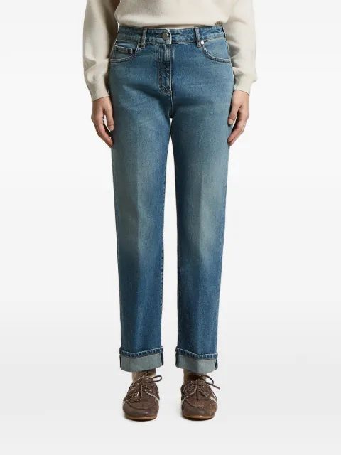 Peserico straight-leg turned-up jeans Blue A04589L68Q04291