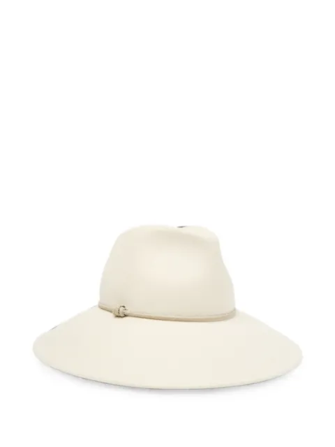 Peserico beaded-trim wide-brim hat White A36223C0CC888