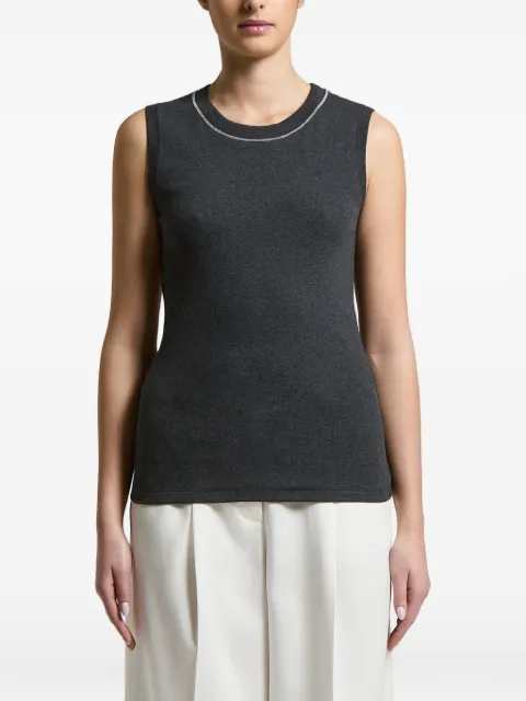 Peserico embellished sleeveless top Grey A08700J005669