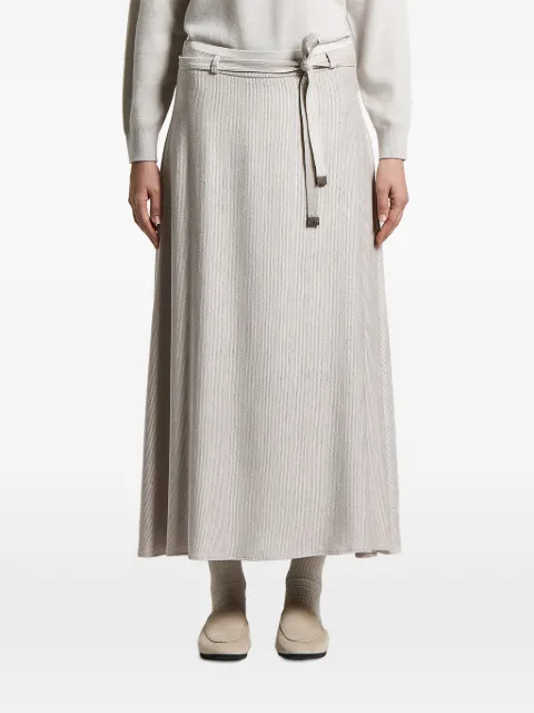 Peserico ribbed-knit midi skirt Grey A05218D00A02246