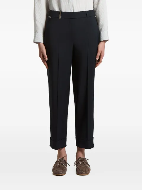 Peserico turn-up tailored trousers Blue A0487702008
