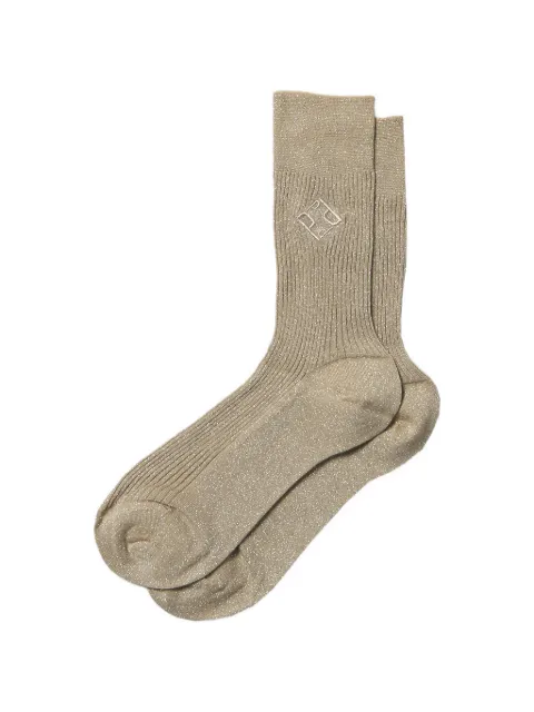 Peserico metallic-effect ribbed socks Neutrals A41072C0RCC886