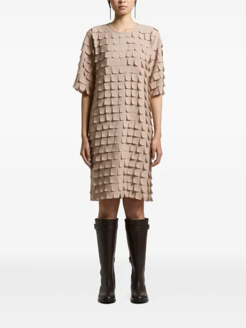 Peserico laser-cut tiered mini dress Neutrals A0220803705