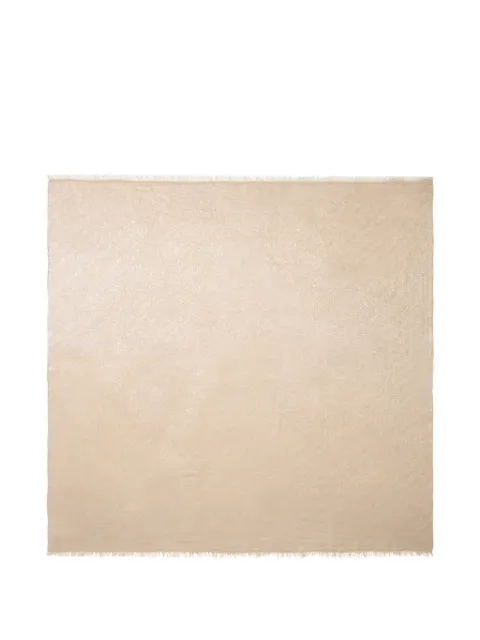 Peserico metallic frayed-edge scarf Neutrals A31550C0CC890