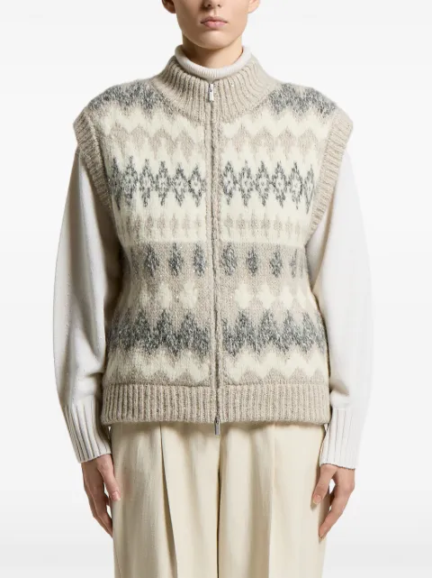 Peserico sequin-embellished waistcoat Neutrals A93141F03H9100