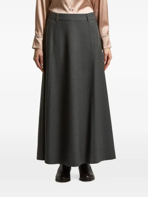 Peserico belt-loop maxi skirt Grey A0573303472