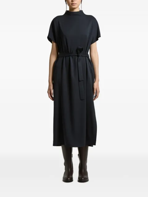 Peserico belted chain-trim midi dress Blue A0225107929