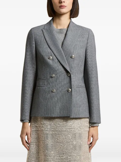 Peserico double-breasted blazer Grey A0171206413