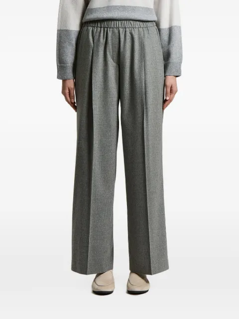 Peserico pleat-detail elasticated-waist trousers Grey A0480903358