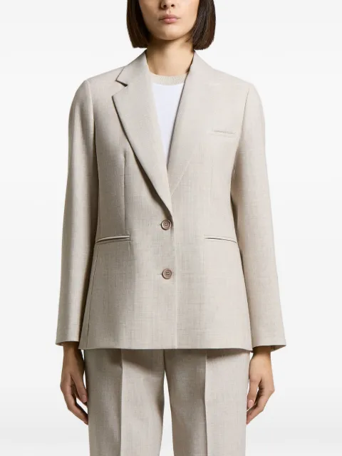 Peserico single-breasted notched-lapel jacket Neutrals A0170206413