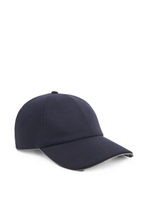 Peserico monili-trim panelled baseball cap Blue A36226C003358