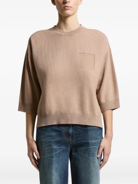 Peserico embellished-pocket jumper Neutrals A99977F12K09334