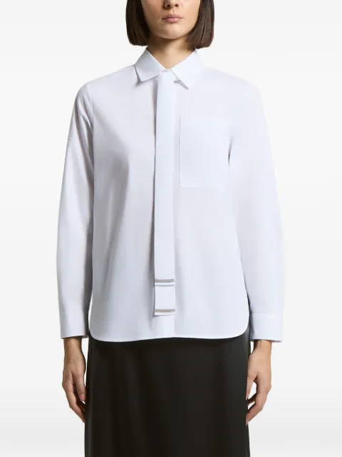Peserico patch-pocket long-sleeved shirt White A06793D00A08928