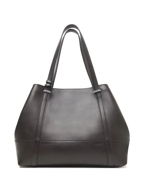 Peserico logo-debossed calf leather tote bag Brown A38389C0RCC878