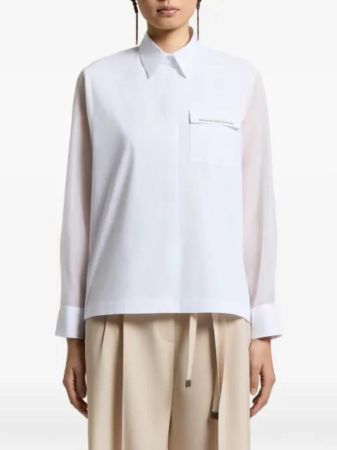 Peserico long-sleeved sheer shirt White A06641B8928