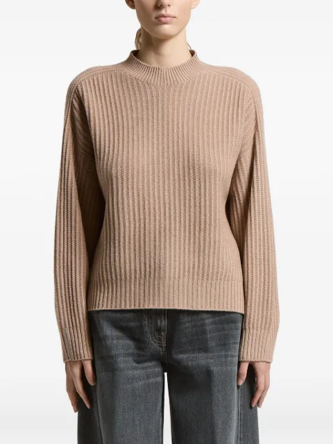 Peserico ribbed-knit mock-neck sweater Neutrals A99260F07K09010