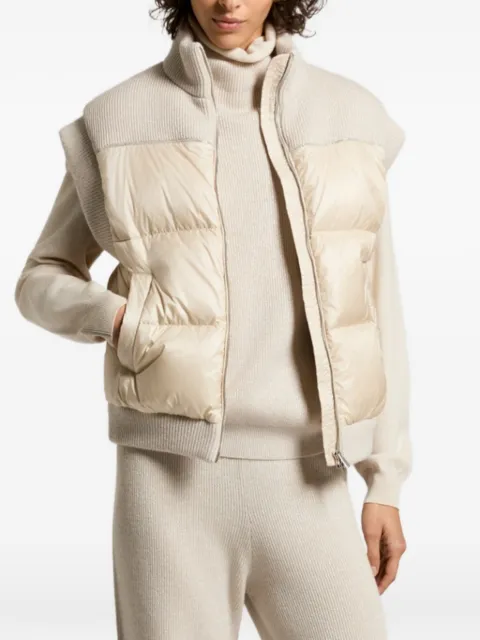 Peserico quilted panelled gilet Neutrals A03473F07V9470