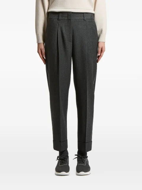 Peserico pleated turn-up trousers Grey A04316V03359