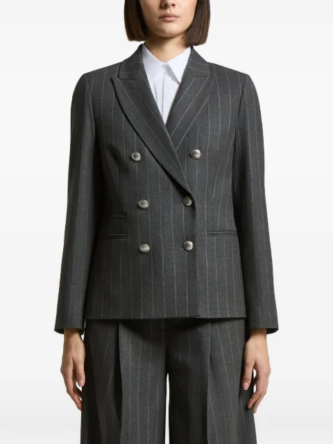 Peserico pinstripe double-breasted jacket Grey A0171205702