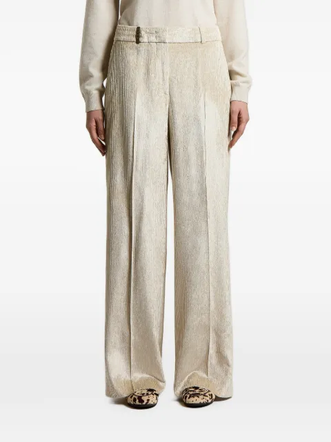 Peserico pleat-detail corduroy trousers Neutrals A0483501597