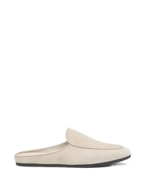 Peserico suede-finish flat mules Neutrals A39746C0CC866