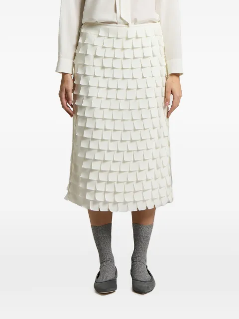 Peserico layered midi skirt White A0522103705