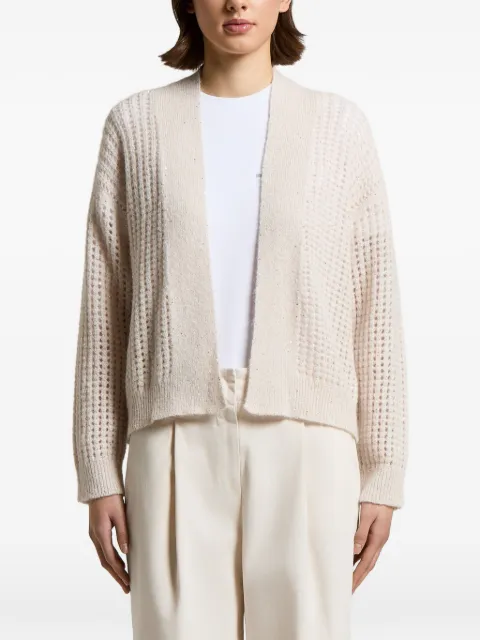 Peserico open-knit cardigan Neutrals A99246F05G9100