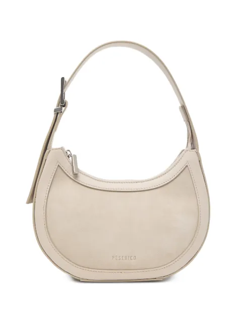 Peserico calf suede-panelled buckle-detail shoulder bag Neutrals A38393C0CC881