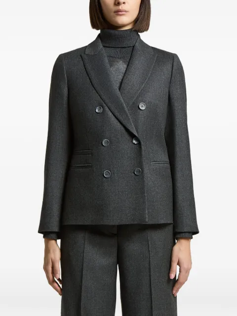 Peserico double-breasted peaked-lapels jacket Grey A0121203359