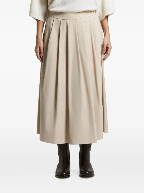 Peserico pleated midi skirt Neutrals A0522901154