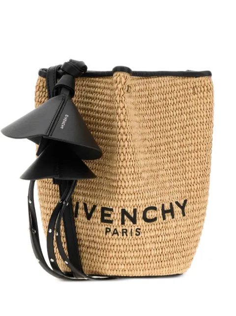 Givenchy mini Span logo-print bucket bag Neutrals BB60QTB2F6