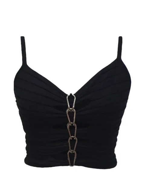 Dion Lee 2021 Central Chain cami top Black RFCPUGBCL749450W