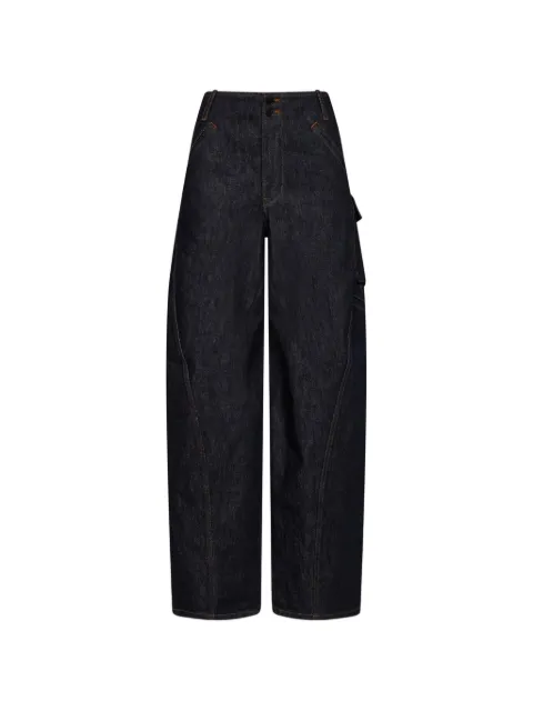 Self-Portrait barrel-leg cargo jeans Blue 831PBLUE