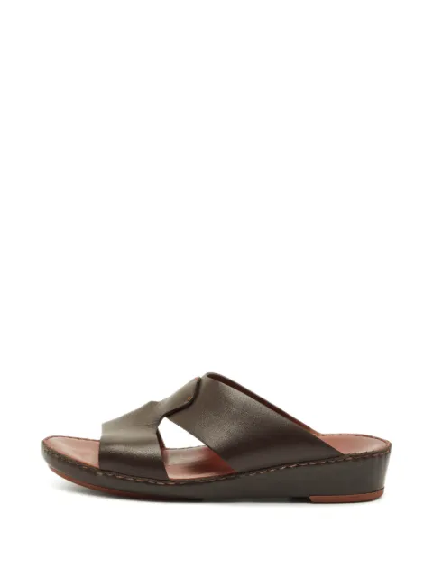 Loro Piana Pre-Owned New Buckle leather sandals Brown 1291803