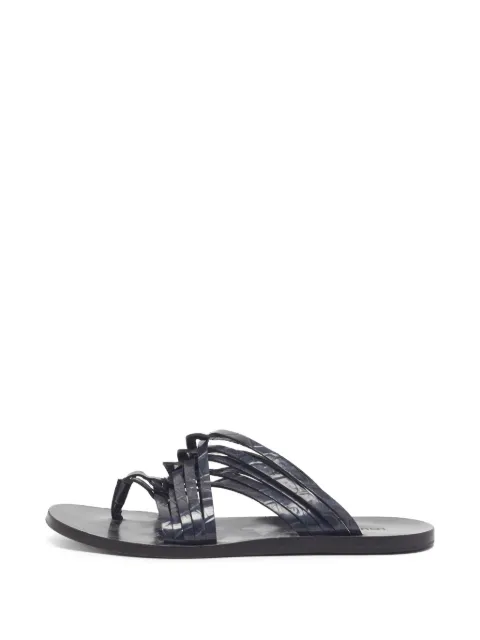 Louis Vuitton Pre-Owned patent leather thong sandals Blue 1343329