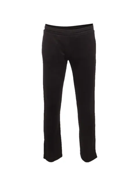 Valentino Garavani Pre-Owned VLTN-logo straight-leg trousers Black 1338414