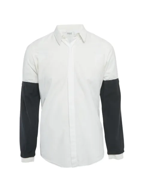 Dries Van Noten Pre-Owned layered-sleeve cotton shirt White 1262974