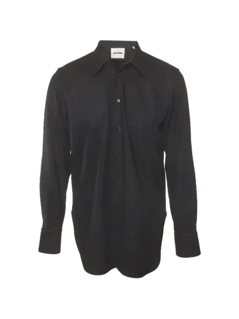 Jil Sander Pre-Owned felt buttoned-front shirt Black 1338526