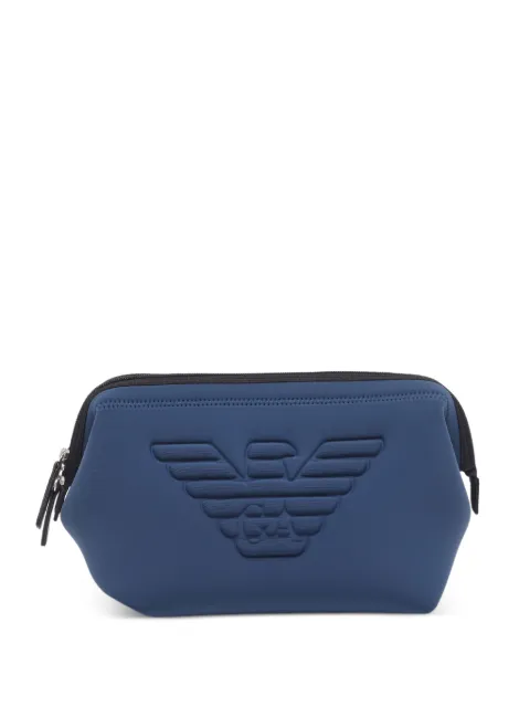 Emporio Armani Pre-Owned zip-up clutch bag Blue 1345968