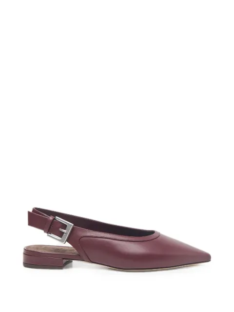 Peserico leather slingback pumps Red A39744C0CC862