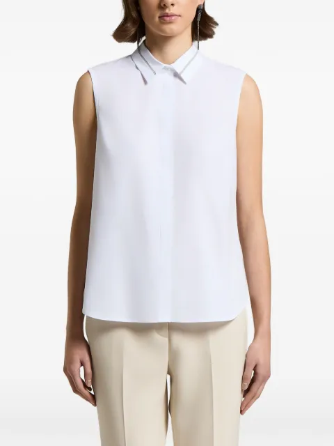 Peserico point-collar sleeveless shirt White A08500J0A8928