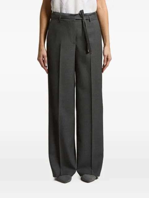Peserico pressed-crease belted trousers Grey A04860AA3472