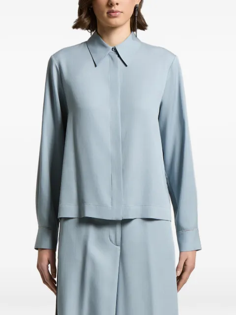 Peserico point-collar long-sleeved shirt Blue A0627807929