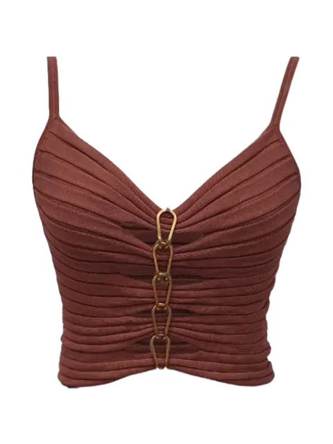 Dion Lee 2021 Central Chain cami top Brown RFCPUGBCL749457W